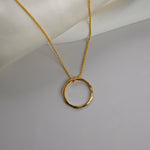 Angled Hoop Pendant Necklace - Cammi London -