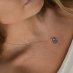 Disc Pendant Necklace with a polished round pendant, available in sterling silver, gold vermeil and rose gold vermeil.