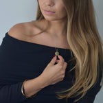 Disc Pendant Necklace with a polished round pendant, available in sterling silver, gold vermeil and rose gold vermeil.