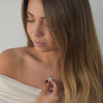 Disc Pendant Necklace with a polished round pendant, available in sterling silver, gold vermeil and rose gold vermeil.