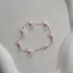 Nova Freshwater Pink Pearl Bracelet - Cammi London - Bracelet