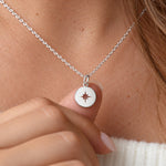 Sterling Silver Compass Necklace - Cammi London - Necklaces